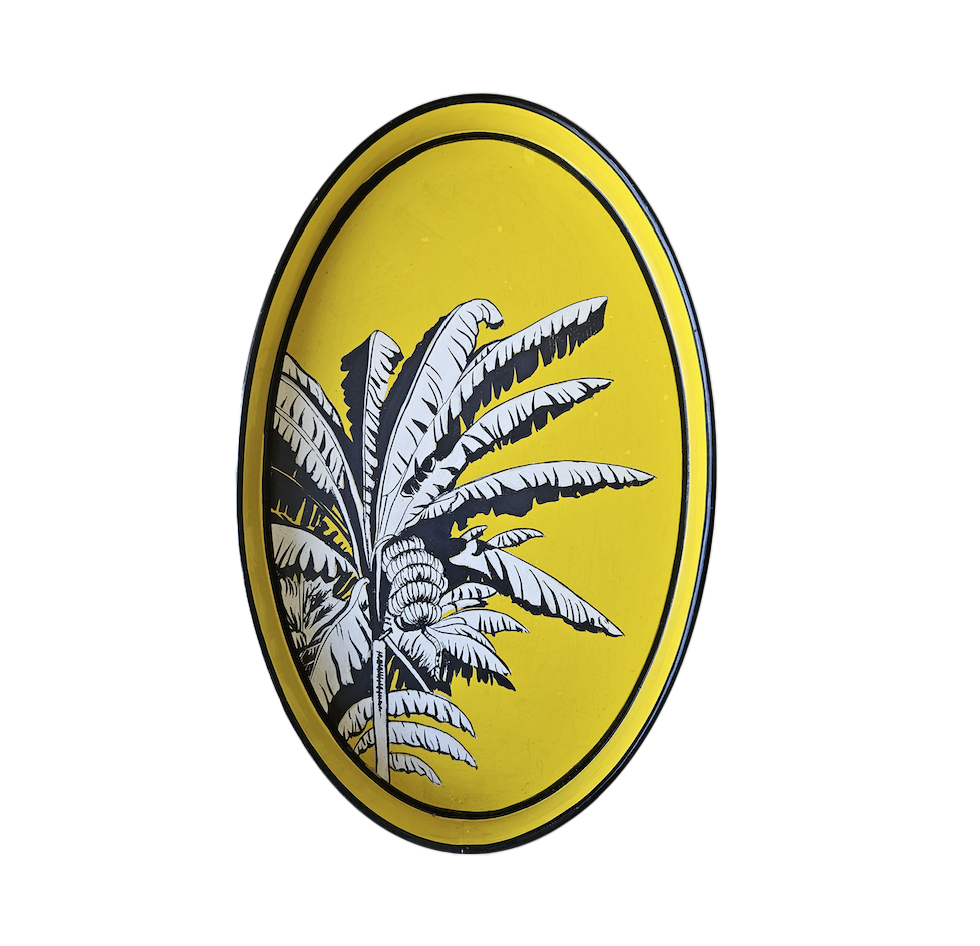 Ovales Tablett mit Palme