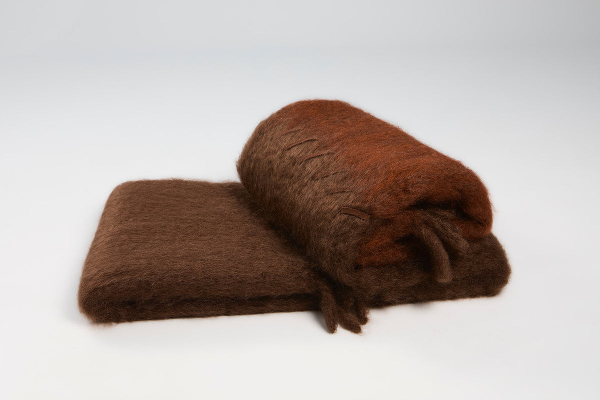 Decke "Stitching" aus Mohair-Mix