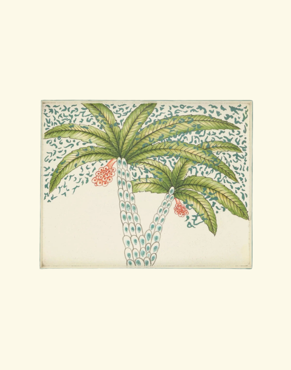 Tray with palm trees