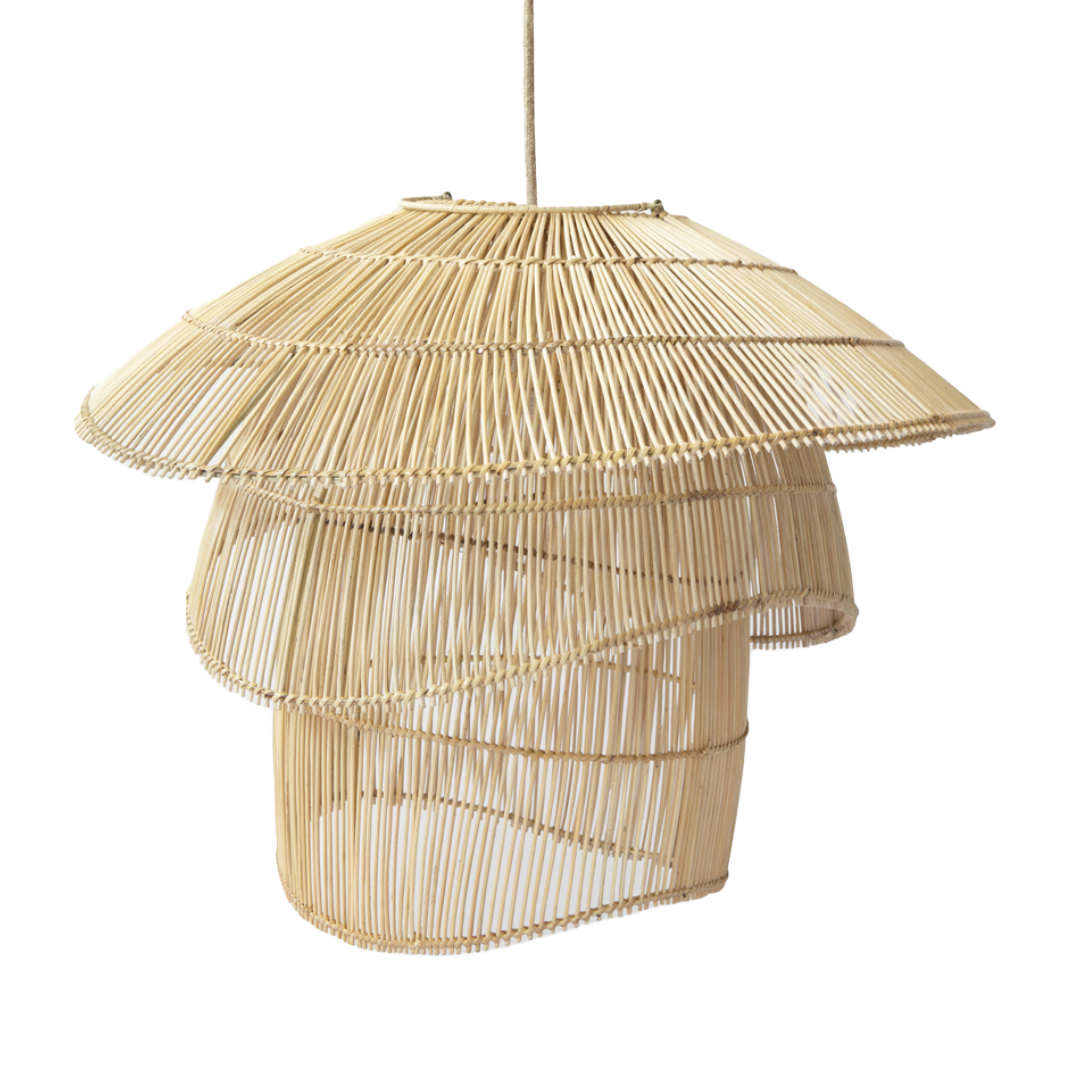 Pendelleuchte aus Rattan